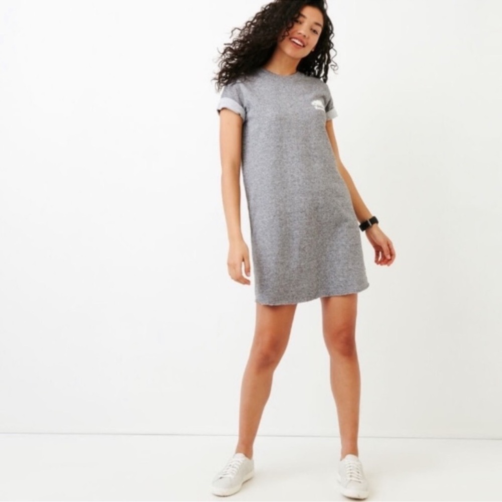 ROOTS T-SHIRT DRESS FLEECE CASUAL SIZE S